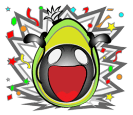 The support of avocado sticker #12473604