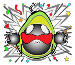 The support of avocado sticker #12473605