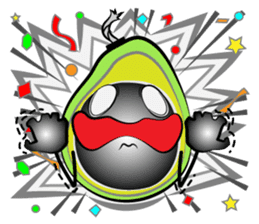 The support of avocado sticker #12473605