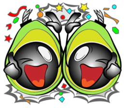 The support of avocado sticker #12473609