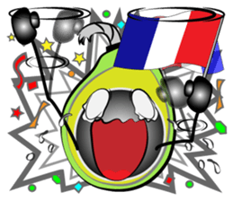 The support of avocado sticker #12473617