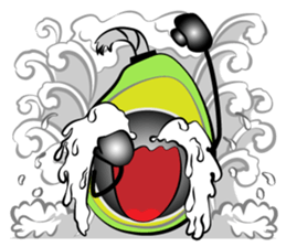 The support of avocado sticker #12473619