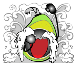 The support of avocado sticker #12473619