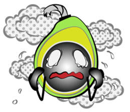 The support of avocado sticker #12473620