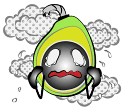 The support of avocado sticker #12473620