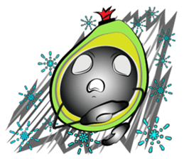 The support of avocado sticker #12473621