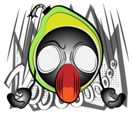 The support of avocado sticker #12473622