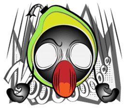 The support of avocado sticker #12473622