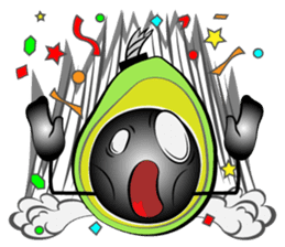The support of avocado sticker #12473625