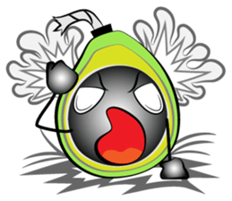 The support of avocado sticker #12473626