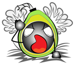 The support of avocado sticker #12473626