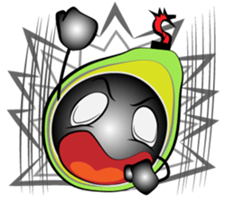 The support of avocado sticker #12473627