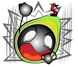 The support of avocado sticker #12473627