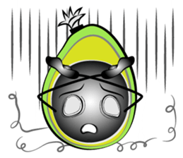 The support of avocado sticker #12473628