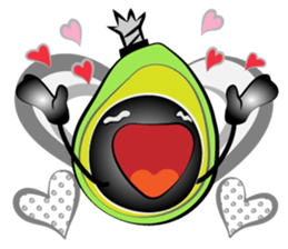 The support of avocado sticker #12473629