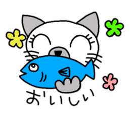 Cute Siamese cat stamp 2 sticker #12473695