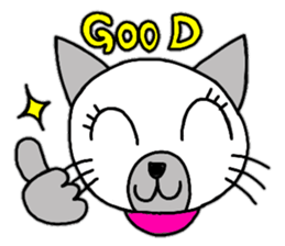 Cute Siamese cat stamp 2 sticker #12473708