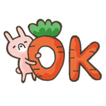 Rabbit of loose character sticker #12474374