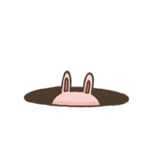 Rabbit of loose character sticker #12474394