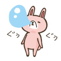 Rabbit of loose character sticker #12474411