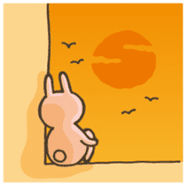 Rabbit of loose character sticker #12474413