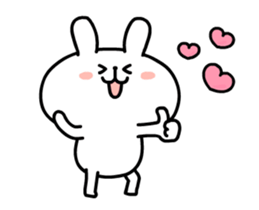 Rabbit is full of love sticker #12475654