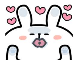 Rabbit is full of love sticker #12475658