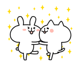 Rabbit is full of love sticker #12475671