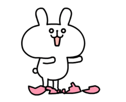 Rabbit is full of love sticker #12475675