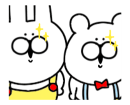 Of rabbit and bear honorific 2 sticker #12475929