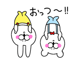 Of rabbit and bear honorific 2 sticker #12475931