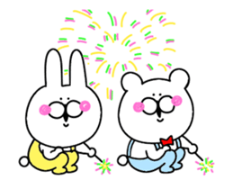 Of rabbit and bear honorific 2 sticker #12475935