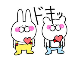 Of rabbit and bear honorific 2 sticker #12475937