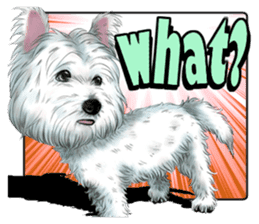 West Highland White Terrier comic life sticker #12476192