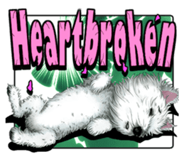 West Highland White Terrier comic life sticker #12476193