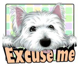 West Highland White Terrier comic life sticker #12476194
