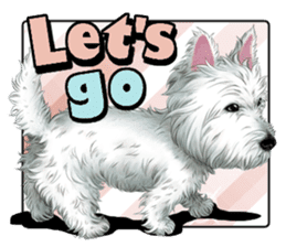 West Highland White Terrier comic life sticker #12476196