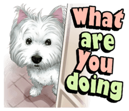 West Highland White Terrier comic life sticker #12476199