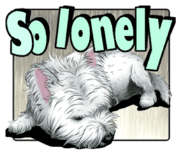 West Highland White Terrier comic life sticker #12476200