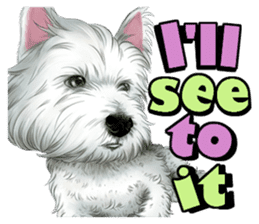 West Highland White Terrier comic life sticker #12476207