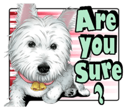 West Highland White Terrier comic life sticker #12476212
