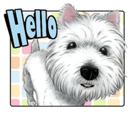 West Highland White Terrier comic life sticker #12476214