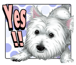 West Highland White Terrier comic life sticker #12476216