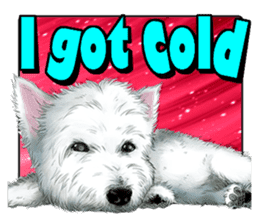 West Highland White Terrier comic life sticker #12476219