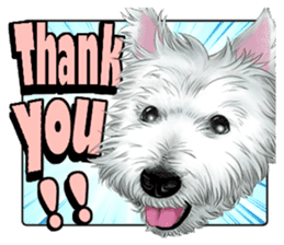 West Highland White Terrier comic life sticker #12476220