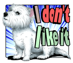 West Highland White Terrier comic life sticker #12476221