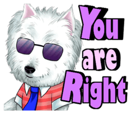 West Highland White Terrier comic life sticker #12476223