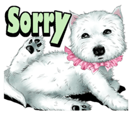 West Highland White Terrier comic life sticker #12476228