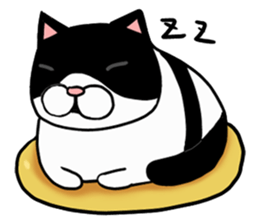 Black and white cat (Ou bei cat) sticker #12478546