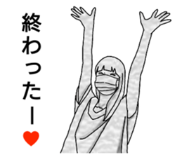 mask girl.2 sticker #12478725